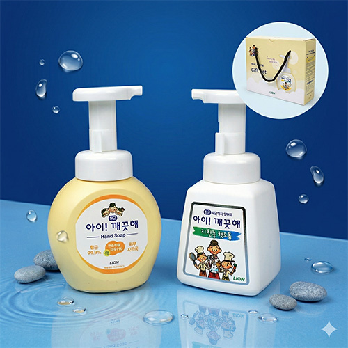 아이깨끗해 250ml + 주방전용 키친솝 아이깨끗해 250ml + 정품 끈케이스